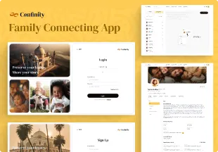 Confinity: Memory Sharing Platform UI Design